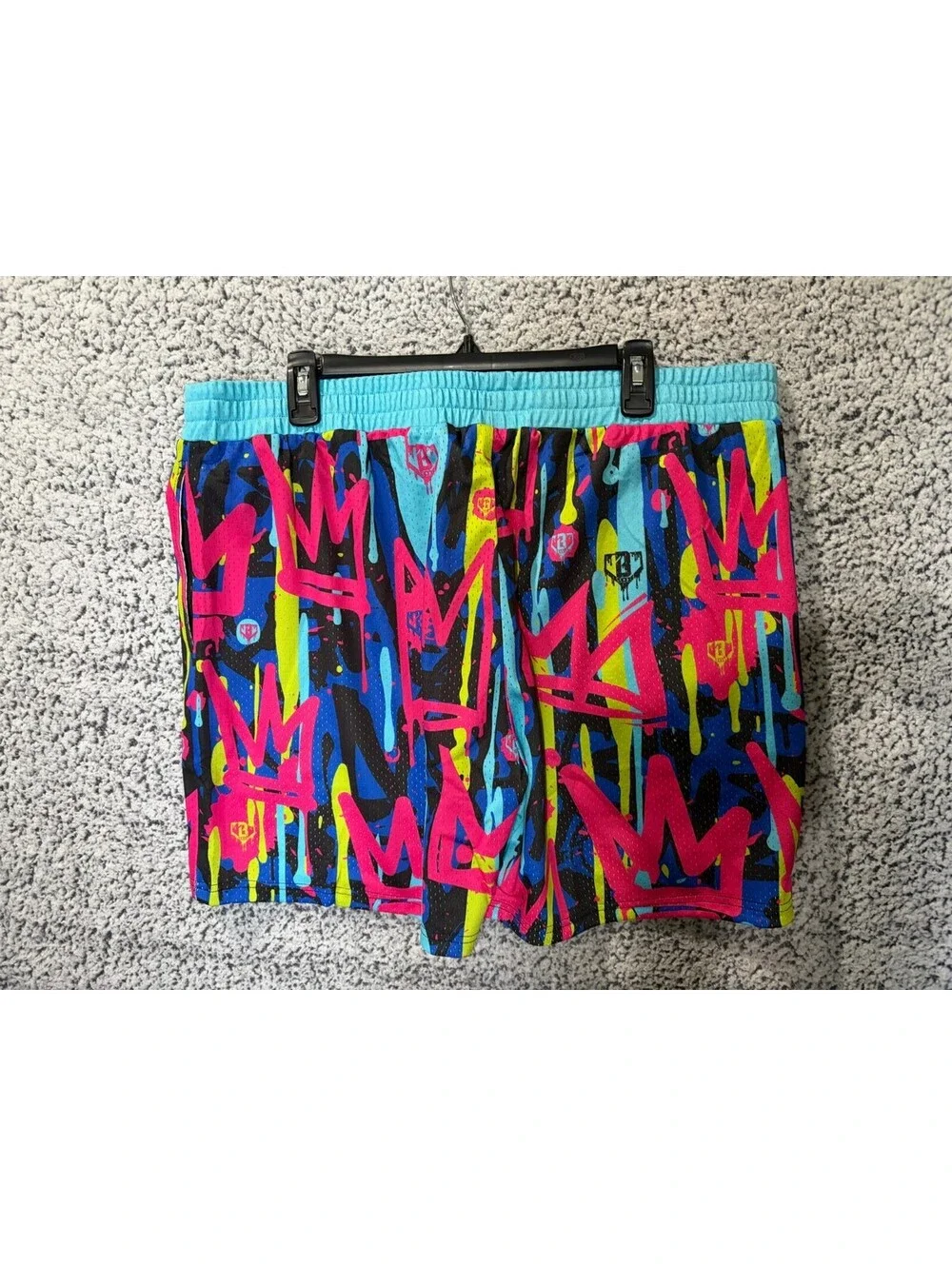 Baseball Lifestyle 101 Graffiti Crown Shorts 2XL NWT Mesh Athletic